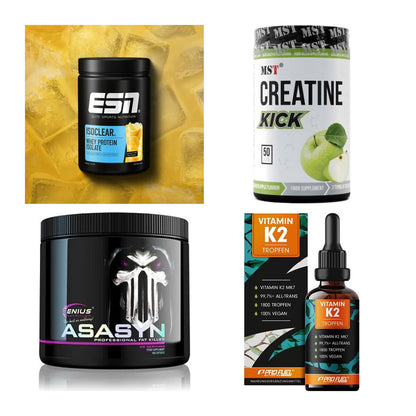 Wettkampfvorbereitung: ESN ISOCLEAR + MST Creatine + 2 weitere – alle enthaltenen Artikel