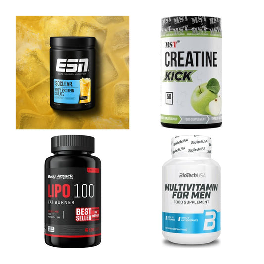 Wettkampfvorbereitung: ESN ISOCLEAR + MST Creatine + 2 weitere – alle enthaltenen Artikel