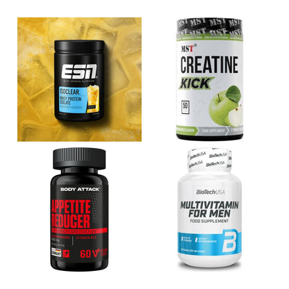 Wettkampfvorbereitung: ESN ISOCLEAR + MST Creatine + 2 weitere – alle enthaltenen Artikel