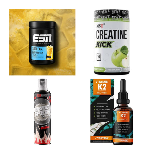 Wettkampfvorbereitung: ESN ISOCLEAR + MST Creatine + 2 weitere – alle enthaltenen Artikel