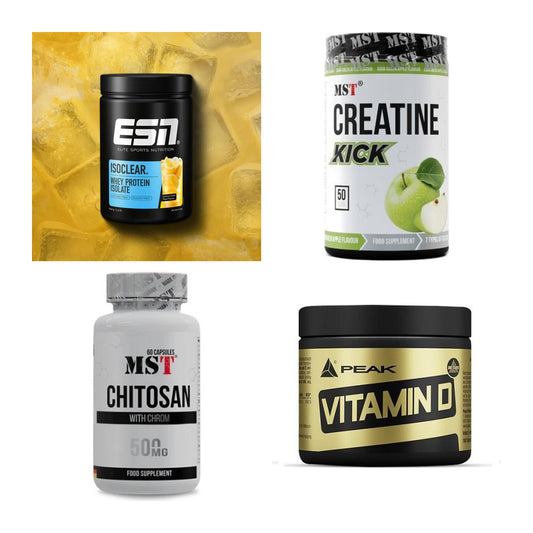 Wettkampfvorbereitung: ESN ISOCLEAR + MST Creatine + 2 weitere – alle enthaltenen Artikel