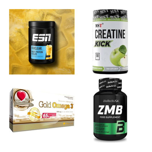 Wettkampfvorbereitung: ESN ISOCLEAR + MST Creatine + 2 weitere – alle enthaltenen Artikel