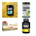 Wettkampfvorbereitung: ESN ISOCLEAR + MST Creatine + 2 weitere – alle enthaltenen Artikel