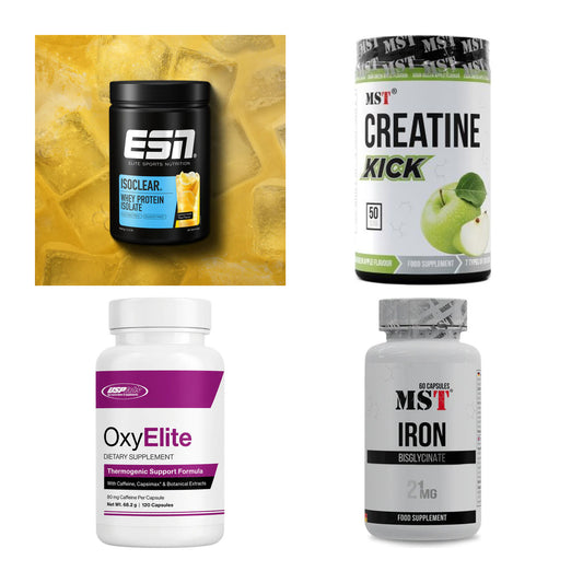 Competition preparation: ESN ISOCLEAR + MST Creatine + 2 others - all items included