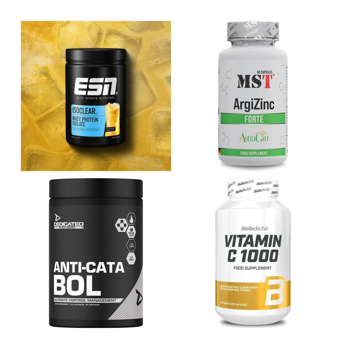 Wettkampfvorbereitung: ESN ISOCLEAR + MST ArgiZinc + 2 weitere – alle enthaltenen Artikel