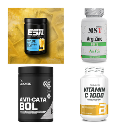 Wettkampfvorbereitung: ESN ISOCLEAR + MST ArgiZinc + 2 weitere – alle enthaltenen Artikel