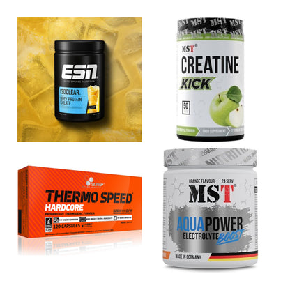 Wettkampfvorbereitung: ESN ISOCLEAR + MST Creatine + 2 weitere – alle enthaltenen Artikel