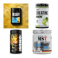Wettkampfvorbereitung: ESN ISOCLEAR + MST Creatine + 2 weitere – alle enthaltenen Artikel