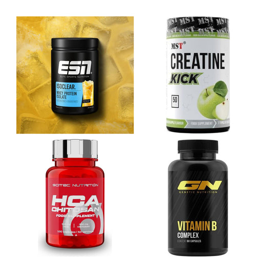 Wettkampfvorbereitung: ESN ISOCLEAR + MST Creatine + 2 weitere – alle enthaltenen Artikel