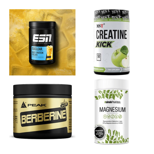 Wettkampfvorbereitung: ESN ISOCLEAR + MST Creatine + 2 weitere – alle enthaltenen Artikel