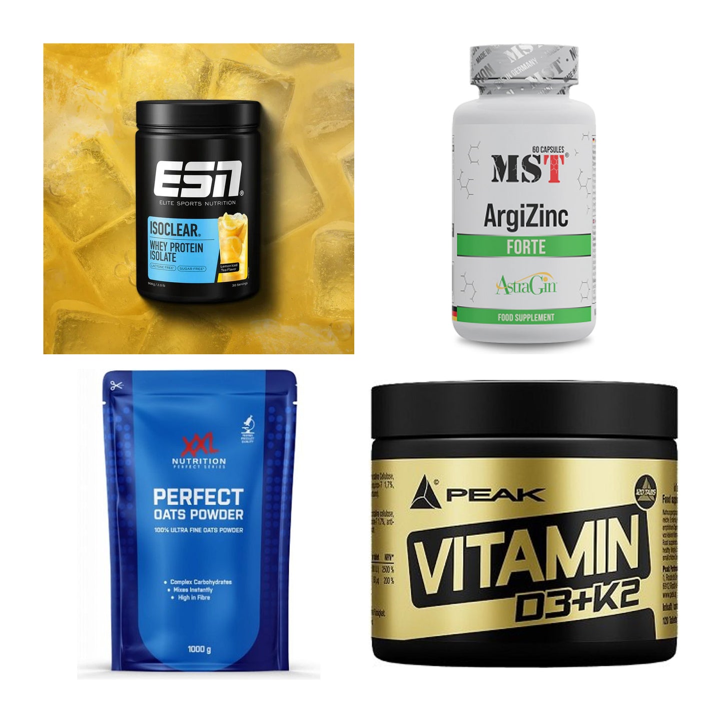 Wettkampfvorbereitung: ESN ISOCLEAR + MST ArgiZinc + 2 weitere – alle enthaltenen Artikel