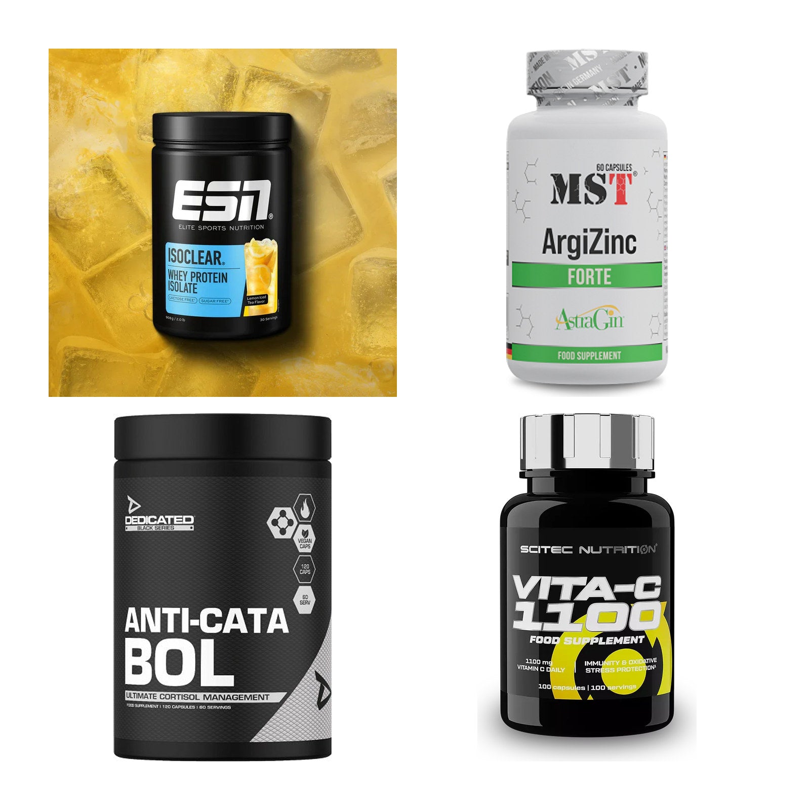 Wettkampfvorbereitung: ESN ISOCLEAR + MST ArgiZinc + 2 weitere – alle enthaltenen Artikel