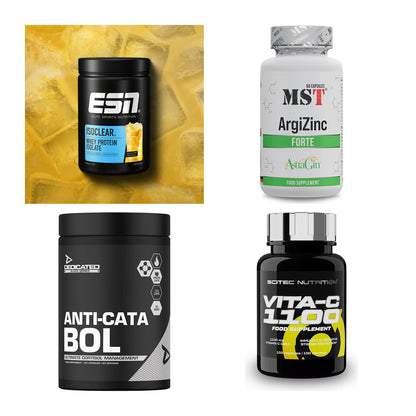 Wettkampfvorbereitung: ESN ISOCLEAR + MST ArgiZinc + 2 weitere – alle enthaltenen Artikel
