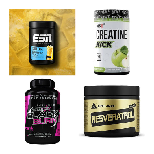 Wettkampfvorbereitung: ESN ISOCLEAR + MST Creatine + 2 weitere – alle enthaltenen Artikel
