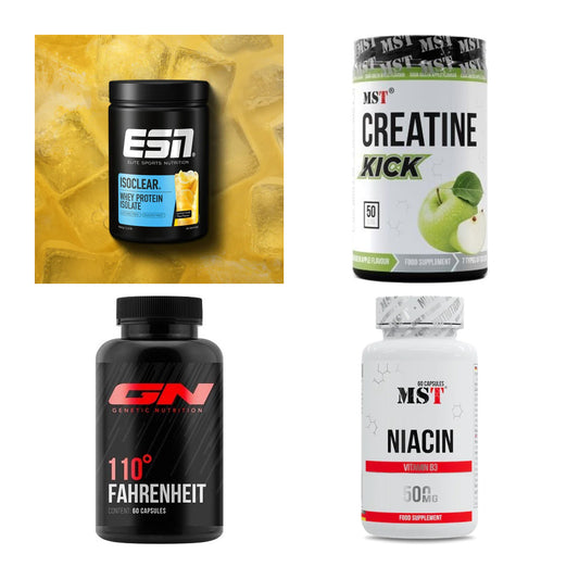 Wettkampfvorbereitung: ESN ISOCLEAR + MST Creatine + 2 weitere – alle enthaltenen Artikel