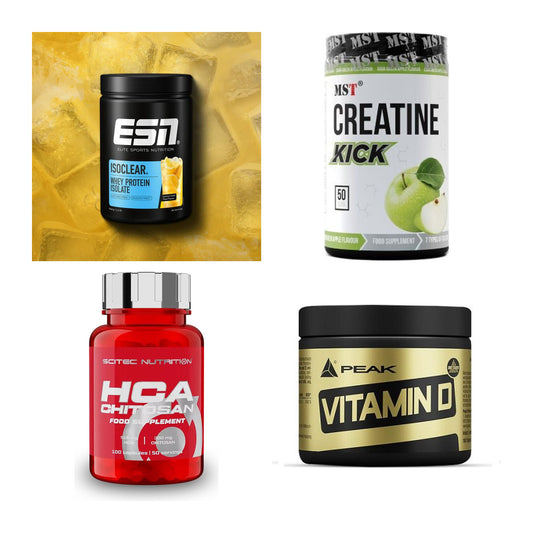 Wettkampfvorbereitung: ESN ISOCLEAR + MST Creatine + 2 weitere – alle enthaltenen Artikel
