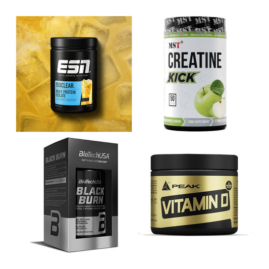 Wettkampfvorbereitung: ESN ISOCLEAR + MST Creatine + 2 weitere – alle enthaltenen Artikel