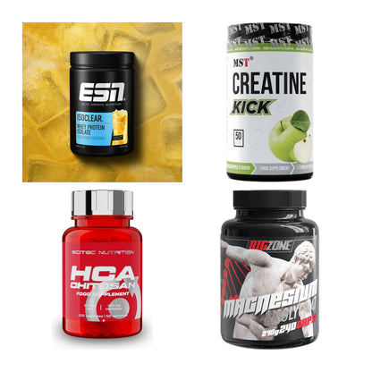 Wettkampfvorbereitung: ESN ISOCLEAR + MST Creatine + 2 weitere – alle enthaltenen Artikel