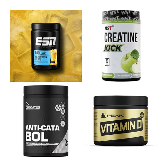 Wettkampfvorbereitung: ESN ISOCLEAR + MST Creatine + 2 weitere – alle enthaltenen Artikel