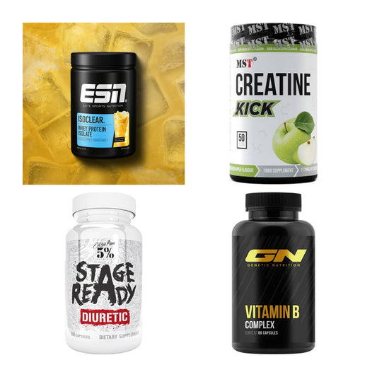Wettkampfvorbereitung: ESN ISOCLEAR + MST Creatine + 2 weitere – alle enthaltenen Artikel