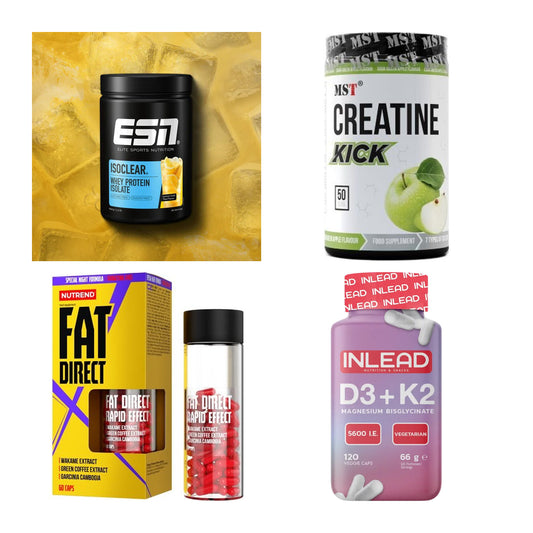 Wettkampfvorbereitung: ESN ISOCLEAR + MST Creatine + 2 weitere – alle enthaltenen Artikel