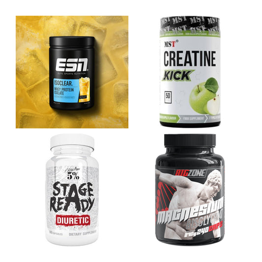 Wettkampfvorbereitung: ESN ISOCLEAR + MST Creatine + 2 weitere – alle enthaltenen Artikel