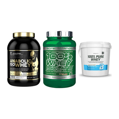 Whey-Probierset: Kevin Levrone + Scitec Whey + BioTech 100% – alle enthaltenen Artikel