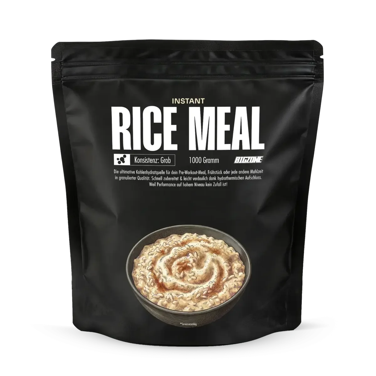 Masseaufbau-Set: Big Zone Instant Rice + Dedicated Creatine – Big Zone Instant Rice Meal (grob) 1000g