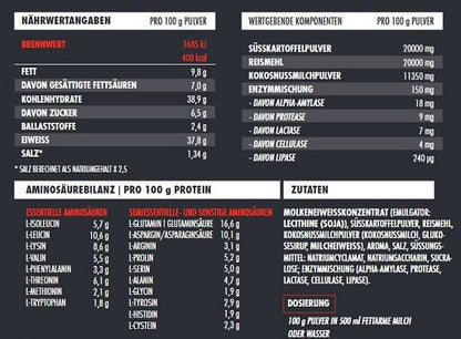 Vanille Sorten-Großset: Scitec Anabolic + Optimum Nutriti + 2 weitere – Big Zone Masstiff 2.0 Beutel 2000g (Vanille)