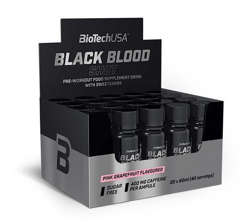 Booster-Trainingsvorrat: BioTech Black Blood – 60 Tage, 80 Portionen – BioTech Black Blood Shot 20x60ml (PINK GRAPEFRUIT)