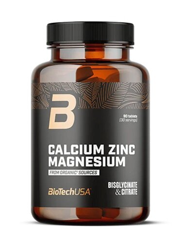 Calcium, Vitamin D & Magnesium: BioTech Calcium Zinc + 2 weitere – BioTech Calcium Zinc Magnesium from organic sources 90 Tabletten