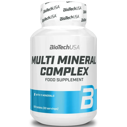 BioTech USA Marken-Großset: Ashwa+ + Rice Pudding + 3 weitere – BioTech Multi Mineral Complex 100 Tabl.