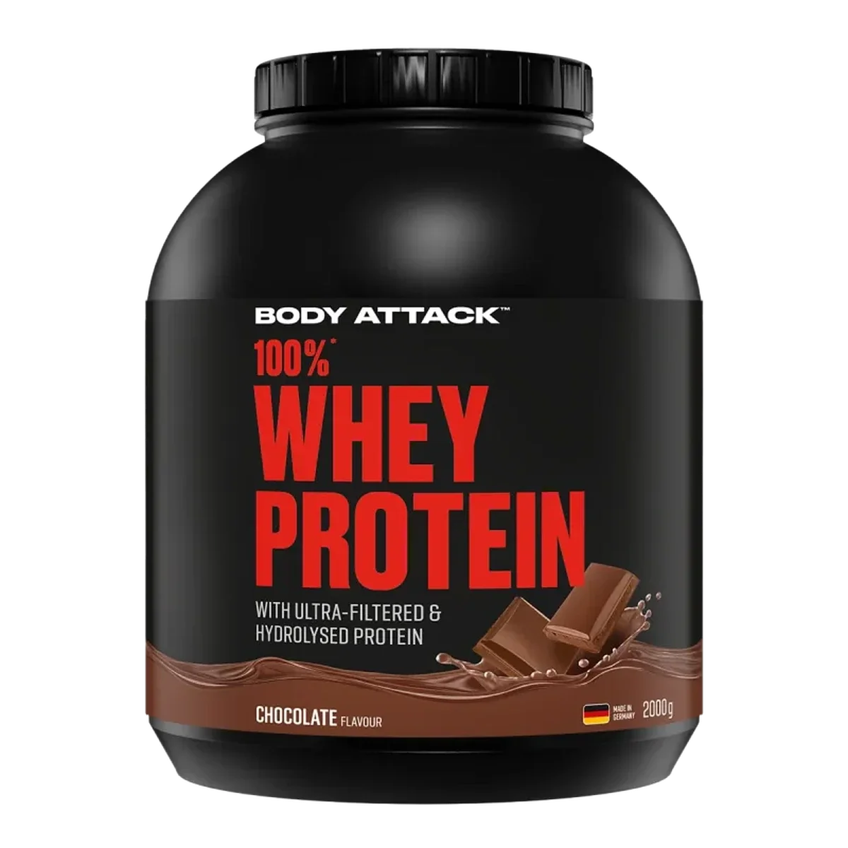Whey-Probierset: MST Iso Clear + Applied Nutriti + Body Attack – Body Attack 100% Whey Protein 2000g (Chocolate)