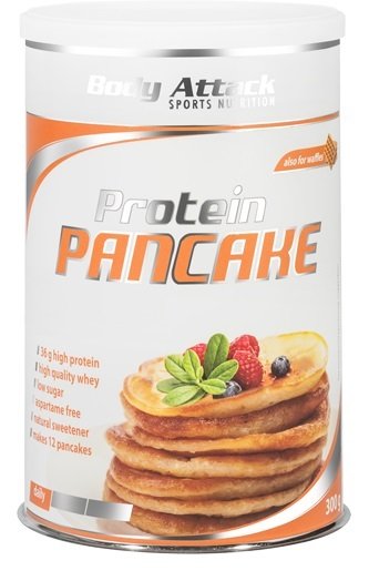 Protein morgenmadssæt: Body Attack Protein + ESN Designer Whey – Body Attack Protein Pandekage 300 g (Kærnemælksmag)