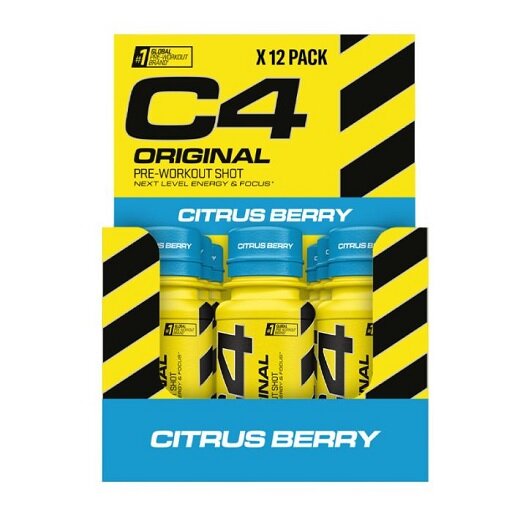 Koffein & B-Vitamine: Cellucor C4 Original Shot 12 x + MST Niacin – Cellucor C4 Original Shot 12 x 60ml (Sour Batch Bros)