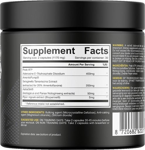 Trainings-Set: Dedicated True Power + BioTech BCAA+B6 100 Tabl – Dedicated True Power 60 Kapseln