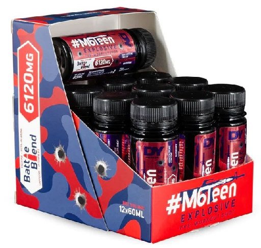 Booster-Trainingsvorrat: DY Nutrition M6Teen – 60 Tage, 78 Portionen – DY Nutrition M6Teen Prewokrout Shots 12x60ml (Cherry)
