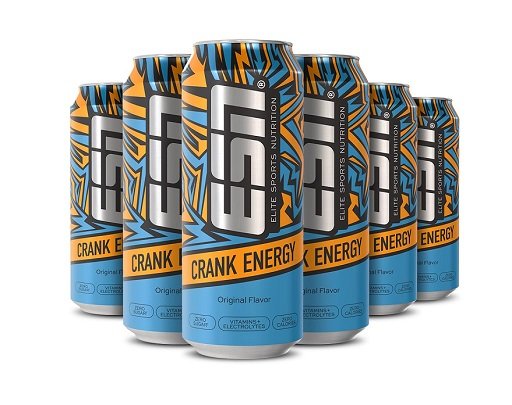 Koffein & B-Vitamine: ESN Crank Energy + INLEAD Vitamin B – ESN Crank Energy 12x500ml (White)