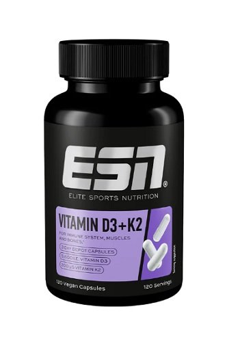 Calcium, Vitamin D & Magnesium: ProFuel Calcium + 2 weitere – ESN Vitamin D3 + K2 120 Kapsel