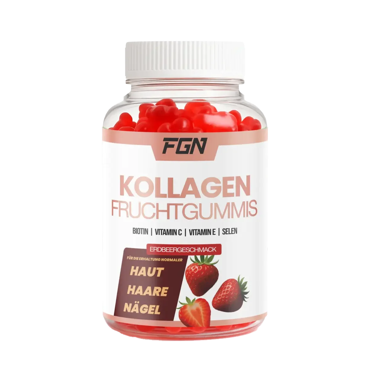 Erdbeere Sorten-Großset: BioTech Whey + MST Best Whey + 2 weitere – FGN Kollagen 60 Fruchtgummies (Erdbeer)