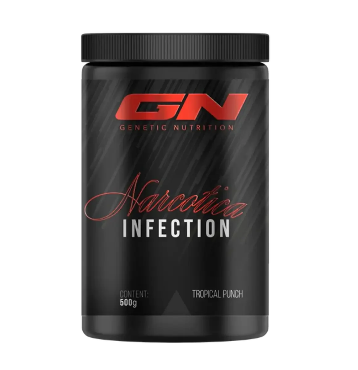 Booster-Probierset: RAW Nutrition + Peak No Jokes + 2 weitere – GN Narcotica Infection 500g (Tropical Punch)