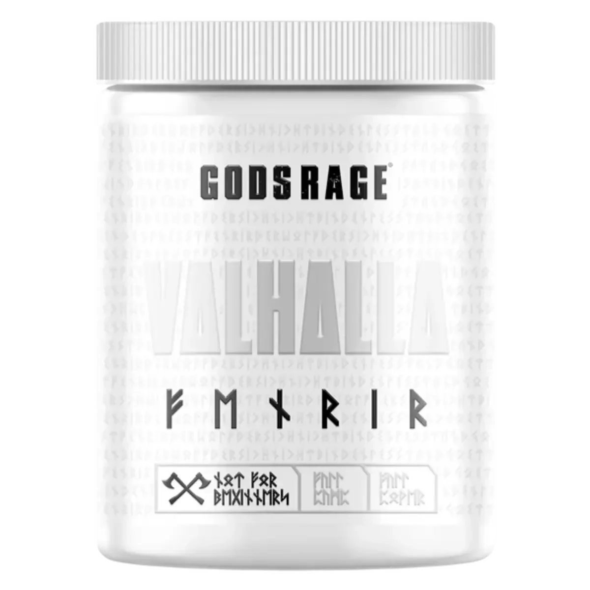 Booster-Probierset: Kevin Levrone + Nutrend Pump + 2 weitere – GODSRAGE Valhalla Fenrir White Pump 500g (Orange)