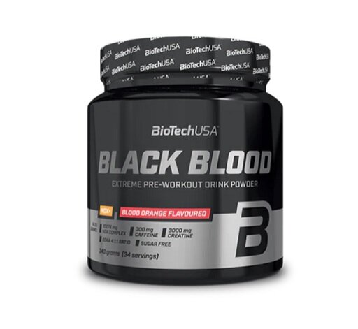 BioTech USA Marken-Großset: Black Blood + Thermo Drine + 3 weitere – BioTech Black Blood NOX+ 340g (Tropische Früchte)