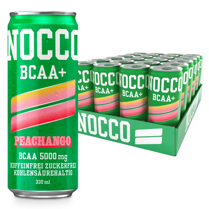Intra-Workout-Set: Nocco BCAA Drink 24 x + ESN HydroEnergy – Nocco BCAA Drink 24 x 330 ml Peachango