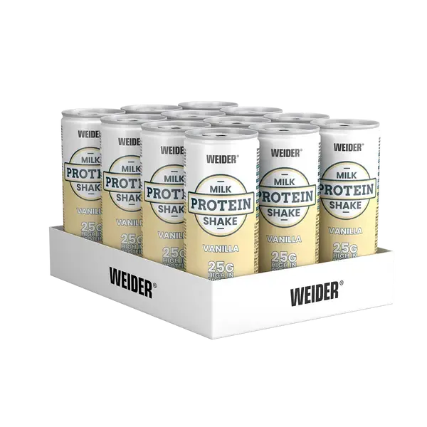 Drinks-Monatsration: Weider Protein Milk Shake – 30 Tage, 36 Portionen – Weider Protein Milk Shake 12x250ml (Iced Coffee Latte)