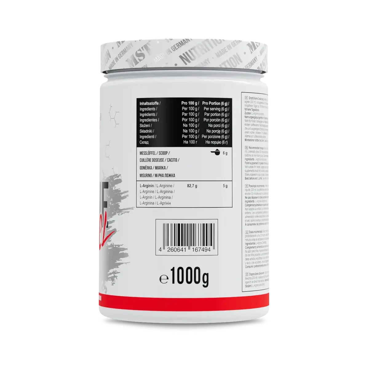 MST Marken-Großset: Arginine RAW + Zinc Chelate + 3 weitere – MST - Arginine HCL 1000g