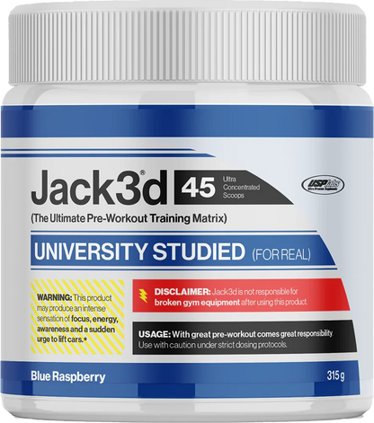 Trainings-Set: USP Labs Jack3d 45 Serv. + Body Attack L-Arginin 1500 – USP Labs Jack3d - 45 Serv. (Blue Raspberry)