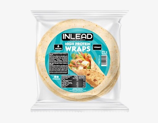 INLEAD Marken-Großset: High Protein + Spread (Hazelnut + 3 weitere – INLEAD High Protein Wraps 6 Stk.