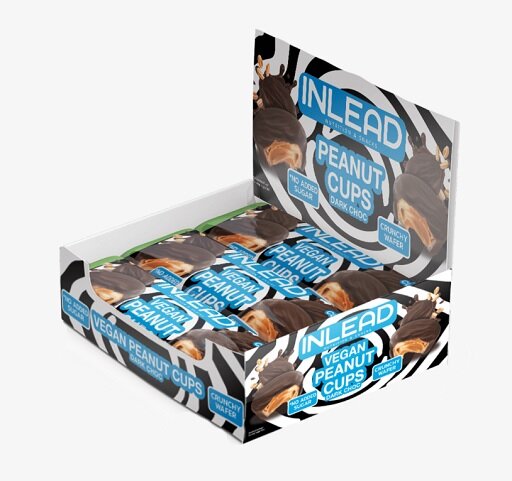 Schokolade Sorten-Großset: Snickers High + MaxiNutrition + 2 weitere – INLEAD Peanut Cups - Karton 15x50g (Vegan Dark Chocolate)