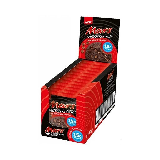 Riegel-Großbox: Olimp Energy + MaxiNutritio + Chiefs Prote + 7 weitere – Mars High Protein Cookie 12x60g (Chocolate & Caramel)